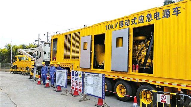 今天300kw發(fā)電機(jī)出租，為豐臺(tái)小區(qū)電力改造供電